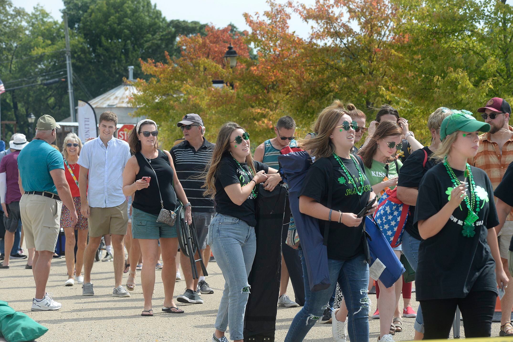 Long lines formed to enter Illinois' largest wine festival Saturday, Sept. 17, 2022, in Utica. Nice weather helped to draw thousands to the event.