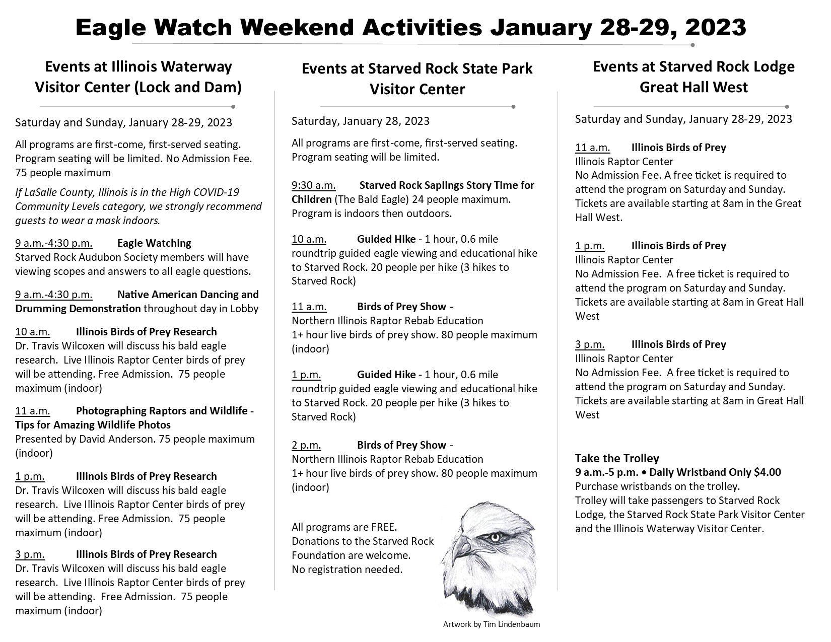 Eagle Watch Weekend Activities Calendar
