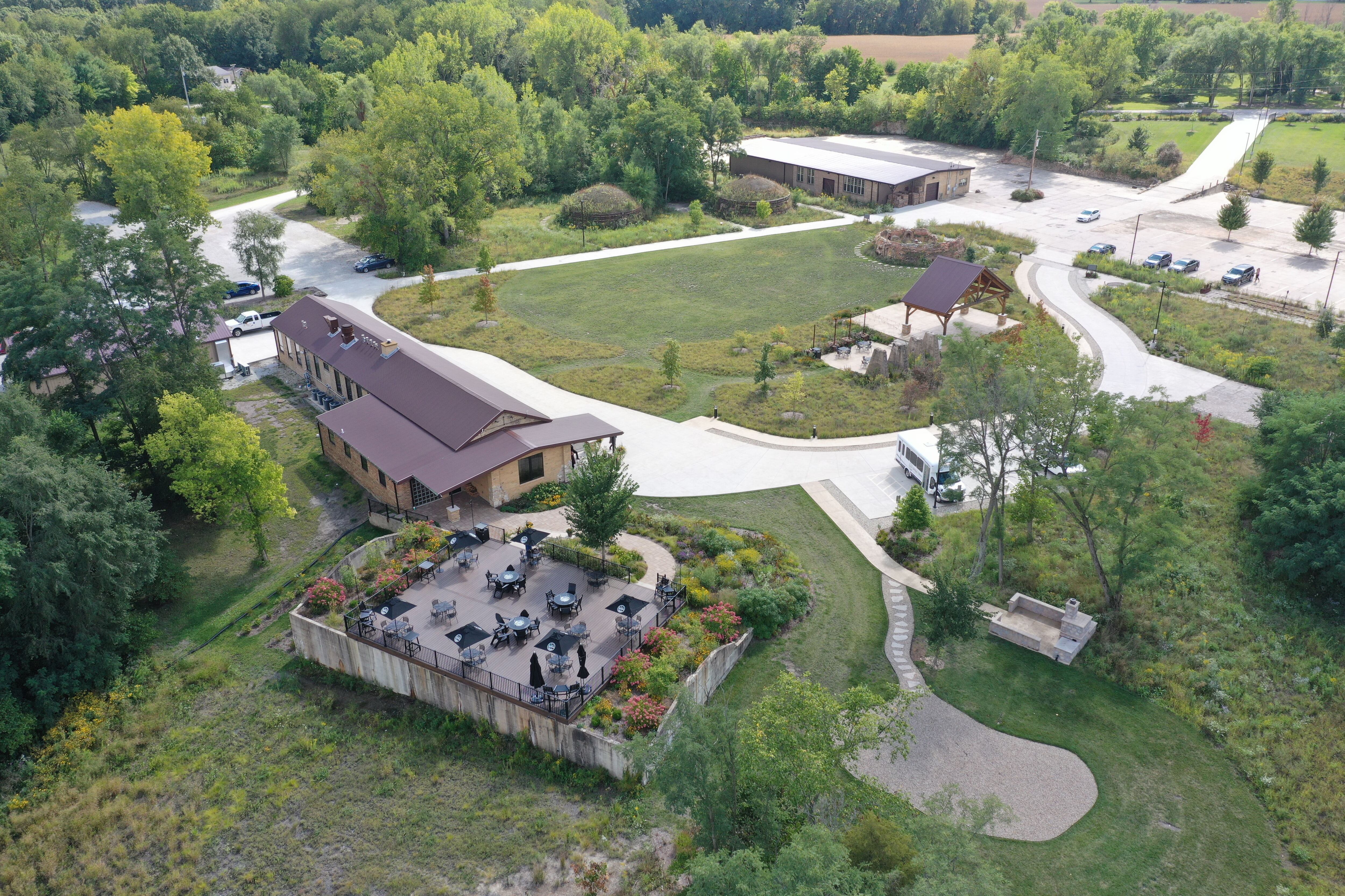 An aerial view of Camp Aramoni on Monday, Sept. 18, 2023 near Lowell.