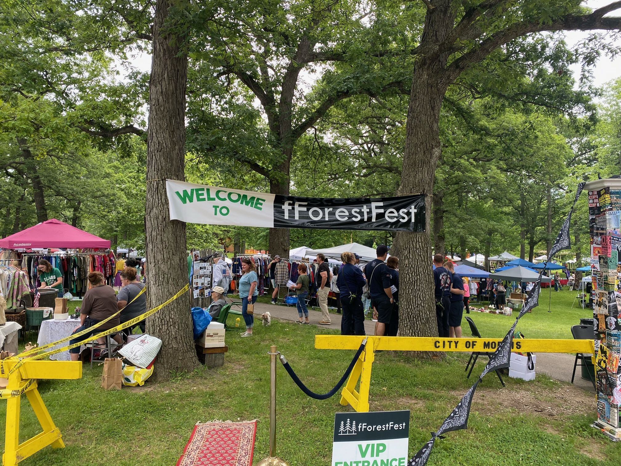 With summer in full swing, Morris celebrated Saturday with its first-ever fForest Fest featuring live entertainment, food trucks, yoga under the trees, and kids activities.