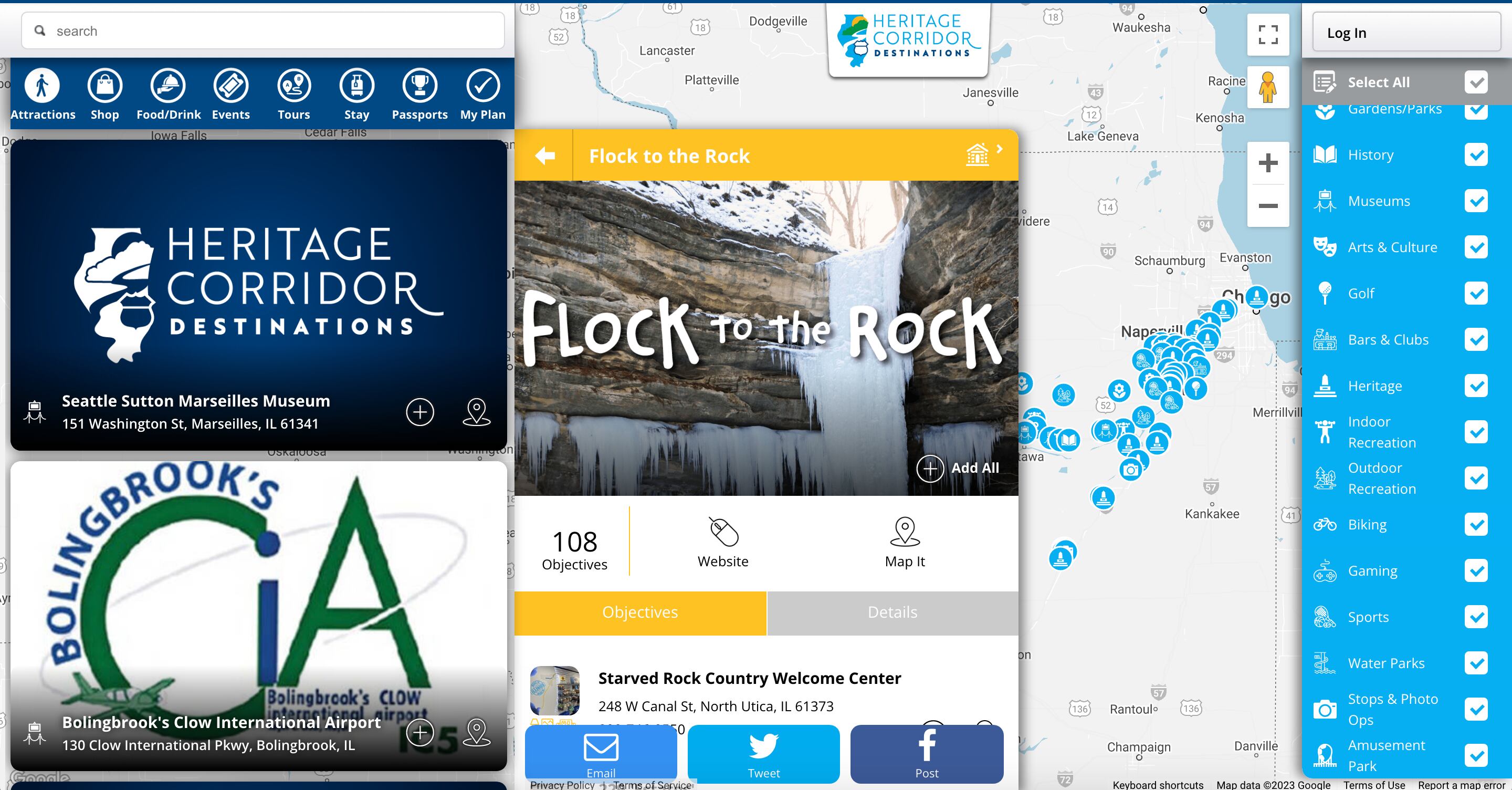 Heritage Corridor Destination's Flock To The Rock contest page